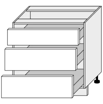Kuchyňská linka ArtExt Kuchyňská skříňka spodní, D3M / 80 Rimini Barva korpusu: Grey