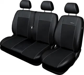 Potah sedadla AutoMega Ford Transit VII 3 místný 2014- přední Eco kůže + alcantara černé