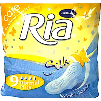 Menstruační vložka Ria Ultra Normal Plus 9 ks Silk