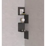 ASIR Nástěnná police ZIKZAK antracit