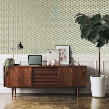 Tapeta Exkluzivní grafická šalvějově zelená reliéfní tapeta s třpytkami Venus 81215HTM / vliesové tapety na zeď 81215-HTM Universe (0,53 x 10,05 m) Hohenberger