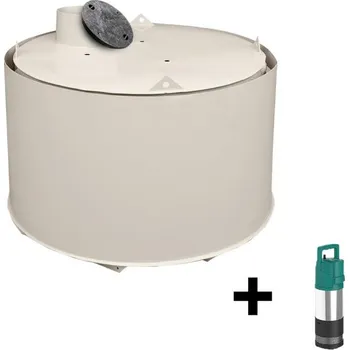 nádrž Plastová dvouplášťová nádrž na dešťovou vodu s čerpadlem kruhová 6 m3 - TOP nádrže