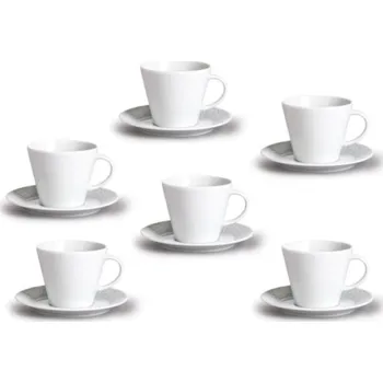 Thun 1794 Šálky a podšálky kávové, bílé, 200 ml, Mosaic, Thun, 6 ks