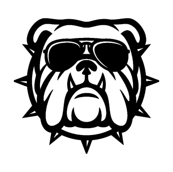 Polep vozidla Pes 168 buldok (01 - černá) SAMOLEPKA NA AUTO, NÁLEPKA, FÓLIE, POLEP, TUNING, VLASTNÍ TEXT, TISK, AUTOSAMOLEPKY.cz, POLEPY, OBRÁZEK, LOGO, 3D STICKERS