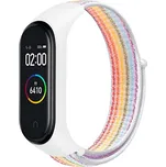 Mi Band 3/4/5/6/7 nylonový náramek Barva: Bílá - světlá duha, Typ: 9