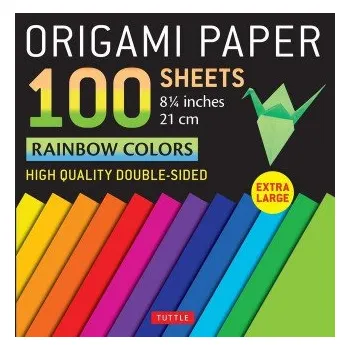 Fotopapír Origami Paper 100 Sheets Rainbow Colors 8 1/4 (21 CM): High Quality Double-Sided Origami Sheets Printed with 12 Different Color Combinations (Instruct – TUTTLE STUDIO (EN)