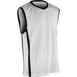 SPIRO Pánský Quick Dry Basketball Top Velikost: 4XL, Barva: bílá-černá