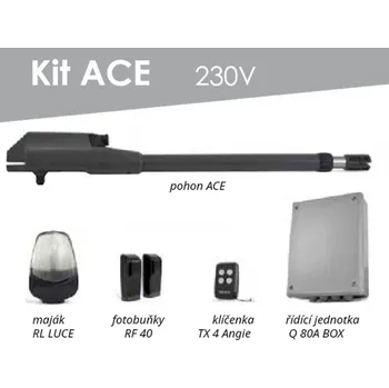 Pohon brány KIT ACE 230V-1 - špičkové pohony PROTECO s příslušenstvím pro dálkové ovládání 1 křídlové brány do 3m a do 4m průjezdové šíře, 2 velikosti Provedení: 3
