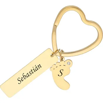 Náhrdelník Doria Přívěsek na klíče nožičky zlatá ocel E262