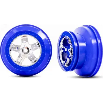 RC vybavení Traxaxs disk 2.2/3.0" SCT chromovaný/modrý (2) (2WD přední)