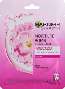 Pleťová maska Garnier SkinActive Moisture Bomb Sakura hydratační pleťová maska 1 ks