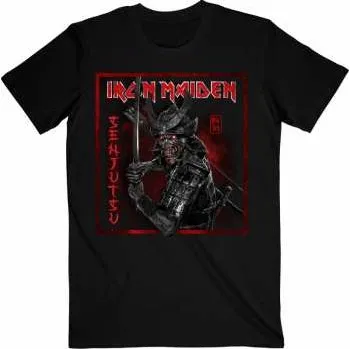 Pánské tričko Merch Iron Maiden: Tričko Senjutsu Cover Distressed Red XXL 2022