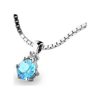 Přívěsek Zlatý přívěs s topazem a diamantem AU 585/1000 PATTIC G10859B05