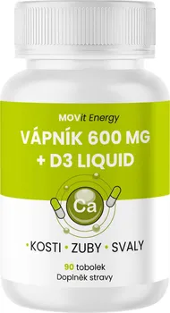 MOVit Energy Vápník 600 mg + D3 liquid 90 tob.