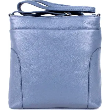 Kabelka Středně velká kožená crossbody kabelka Patrizia Piu 417 džínově modrá