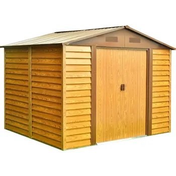 Zahradní stavba Plechový domek 278x238 WOOD LG2302 (Zahradní plechový domek)