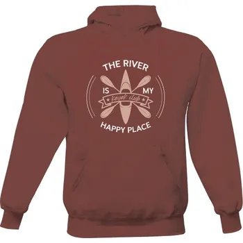 Pánská mikina Pánská mikina s kapucí s potiskem The river is my happy place pánské