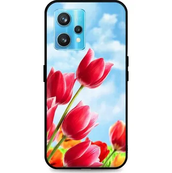Pouzdro na mobilní telefon Kryt Realme 9 Pro+ silikon Tulips (obal neboli pouzdro na Realme 9 Pro+)