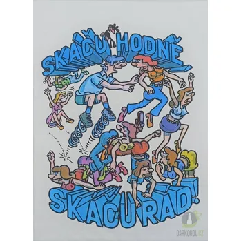 Pánské tričko Triko Skáču hodně, skáču rád, bílá - XXL, poslední kus!