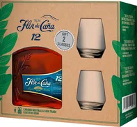 Flor de Caña Centenario 12 y.o. 40 % 0,7 l + 2x sklenička