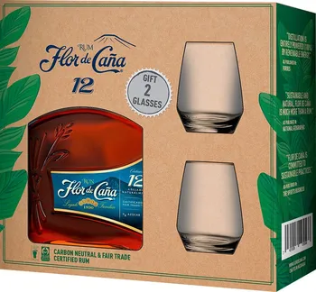 Rum Flor de Caña Centenario 12 y.o. 40 % 0,7 l + 2x sklenička