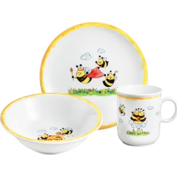 Talíř Pilná včelka dětská sada 3 ks COMPACT, bílá, Seltmann Weiden ▪ Kč 1190 ️ - Luxurytable.cz Seltmann Weiden