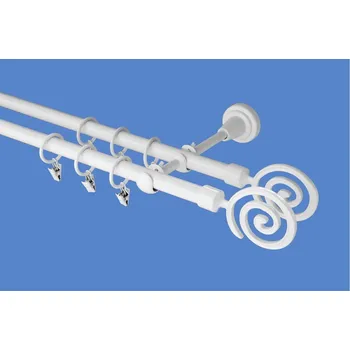 Garnýž Garnýž kovová 220 cm dvouřadá - dvojitá 16 Tornado double bílá