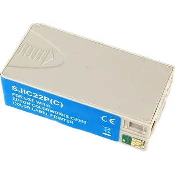 Epson S020602, SJIC22P(C) pro ColorWorks, azurová (cyan) kompatibilní cartridge