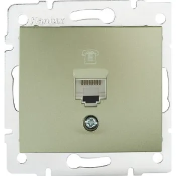 Elektrická zásuvka KANLUX DOMO Telefonní zásuvka (RJ11) - šampaňská