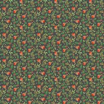 MAKOWER UK Látka vánoční v metráži se zlatým efektem 2485S