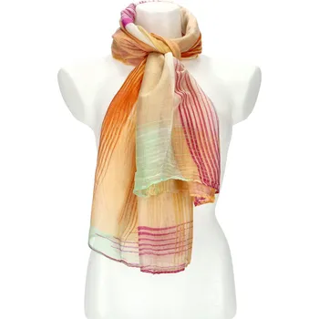 Šála Letní dámský barevný šátek 184x70 cm oranžová