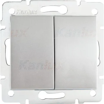 vypínač KANLUX LOGI Sdružený lustrový vypínač - č. 5 - stříbrná