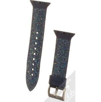 Řemínek na hodinky Kingxbar Crystal Fabric Band řemínek pro Apple Watch 1/2/3/4/5/6/7/SE 42/44/45mm 36267