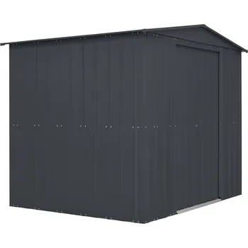 Zahradní domek Kovový zahradní domek se střešním oknem 233x175 černý (Zahradní kovový domek se střešním oknem)