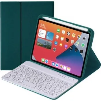 Pouzdro na mobilní telefon Pouzdro s klávesnicí s kulatými klávesami a prostorem na Apple Pencil pro iPad mini 6 / mini 7 - petrolejové