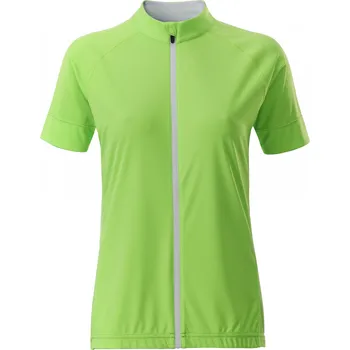 Dámské tričko Dámský cyklo dres JAMES NICHOLSON JN515 BRIGHT GREEN/WHITE S