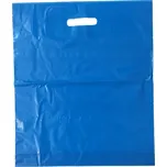LDPE taška s průhmatem, délka 45 cm, šířka 38 cm, záložka 5 cm, modrá