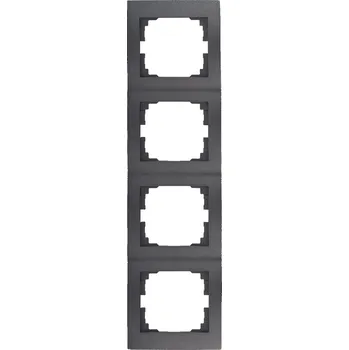 vypínač KANLUX LOGI Čtyřnásobný vertikální rámeček - grafit