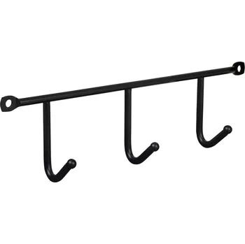Věšák Walteco Věšáková lišta, 3 háčky, černá