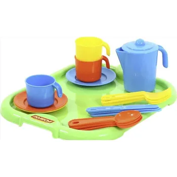 Dětská kuchyňka Čajová souprava Anička pro 3 osoby s táckem