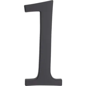 Domovní cedule PSG 64.151 - hliníková 3D číslice 1, číslo na dům, výška 190 mm, černá