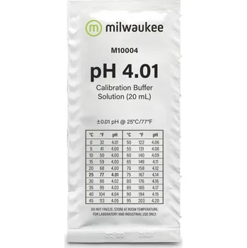 Příslušenství pro skleník Milwaukee pH 4.01 pufr 20 ml, kalibrační roztok BOX 25 ks