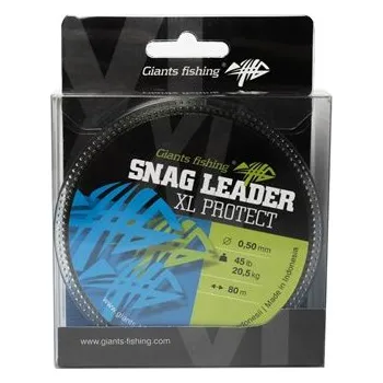 Giants fishing Šokový vlasec Snag Leader XL- Protect Army Green 80m|0,55mm/50lb(22,7kg)