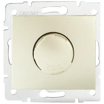 vypínač KANLUX DOMO Otočný stmívač 500W s filtrem -perleťově bílá