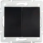 KANLUX LOGI Dvojité tlačítko - 1/0 + 1/0 - černá matná
