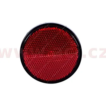 Autodíl univerzální odrazka kulatá, plastový držák se šroubem, červená (průměr 80 mm), 9907349