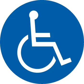 Člověk pohybující se na vozíku samolepící vinylová fólie 100 x 100 mm