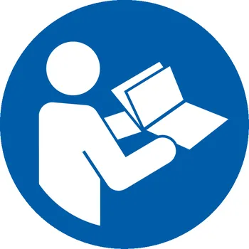 Čti návod ISO 7010 samolepící vinylová fólie 100 x 100 mm