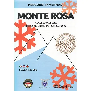 Geocenter/Bertelsmann distribuce zimní mapa Monte Rosa 1:25 t.