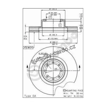 Brzdový kotouč Brzdový kotouč BREMBO 09.3798.10 - FERRARI